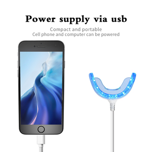 スパークル歯ホワイトニングLEDライトキット人気シリコントレイ付きプロフェッショナルマシンポータブル赤外線ライトUSB - Product Image 4