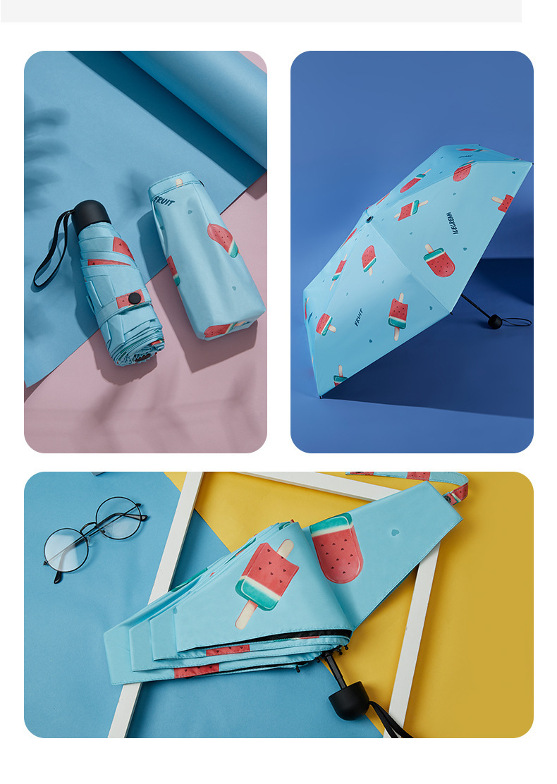 50 parapluies de poche pastèque à prix réduit