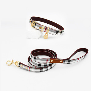 Conjunto de <span class=keywords><strong>Collar</strong></span>, Arnés y Correa para Perro de Cuero Ecológico, Moderno, Elegante y de Lujo, Personalizado con Logotipo, Ajustable y Antitirones - Product Image 4