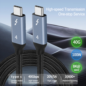 Wodexun yüksek hızlı USB 4 veri kablosu 4 Thunderbolt 3 4 40 pdpd3.1 şarj 240W naylon çinko alaşım 8K ekran ip15 Mac için USB 4 - Product Image 2