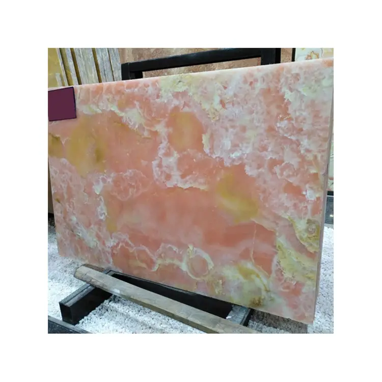 Pink Onice Rosa Onyx Tile Và Tấm Lót Bàn Ăn Trong Nhà Onyx Để Trang Trí Giá