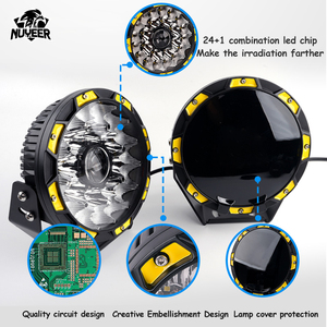 New 9 inch công suất cao 140 Wát lái xe tại chỗ đèn <span class=keywords><strong>LED</strong></span> tròn, 10000LM offroad faros <span class=keywords><strong>Led</strong></span> 4x4 siêu sáng 9 pulgadas - Product Image 6
