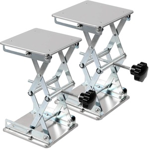 Lab 10 Kg Stainless Steel Stand Mini Table Lifting Jack Platform Expandable Height Range 10 Kg New Pull-Behind Scissor Motor