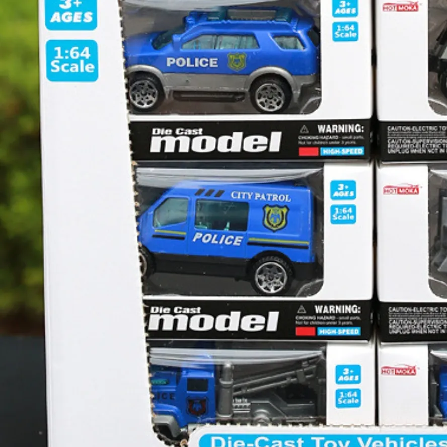 Novità arrivano 1:64 modellini di auto giocattolo auto della polizia giocattolo per bambini ruota in lega di giocattoli