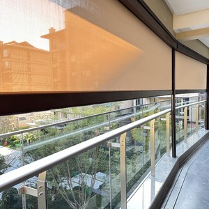 Hiện đại điện Con lăn Rèm tre thông minh có thể điều chỉnh phân vùng dù để che nắng Windproof rèm cửa chớp màn UV/Heat-proof - Product Image 5