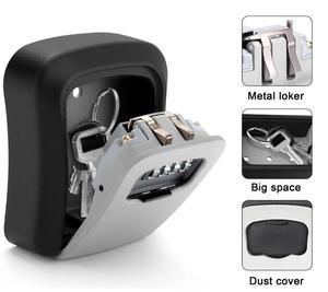 Affordable Plastic Key Lock Box 4 Password Combination Key Wall <strong>Mount</strong> Key Safe <strong>Hide</strong> Outside with Resettable Code - Product Image 4