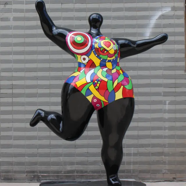 Fábrica Custom Resina Estátua Fiberglass Fat Woman Escultura para Venda