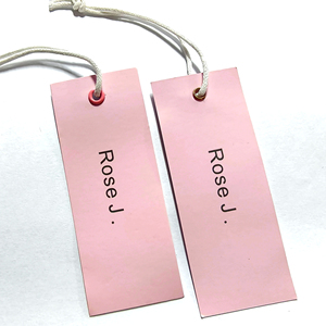 WD-<strong>Custom</strong> Luxury Biodegradable Kraft Paper Embossed Clothing Hangtags <strong>String</strong> Pink Designer Swing Garment <strong>Tag</strong> Eco - Product Image 1