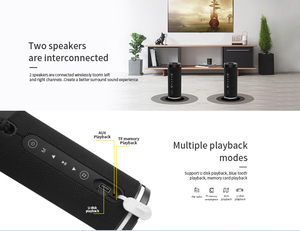 ลำโพง IPX6 E12กันน้ำ10W กำลังสูงพร้อมไมค์ระดับกลางแบบพกพาเสียงเบสทุ้มลึกสำหรับใช้งานกลางแจ้งและคอมพิวเตอร์ - Product Image 6