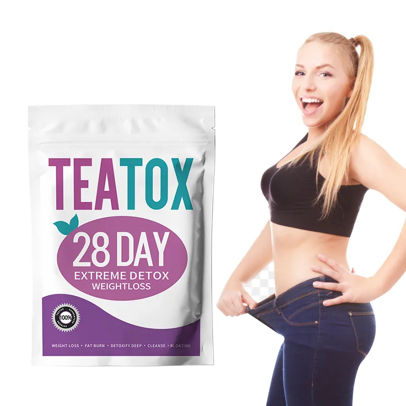 Private label 28 giorni detox dimagrante detox tea flat tummy tea 28 giorni per la perdita di peso