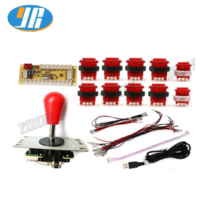 1 игрок DIY запчасти комплект ПК Raspberry Pi 1/2/3 материал доски аркадная игра Ретро пирог 5Pin джойстик 5 В светодиодная кнопка для оплаты монет