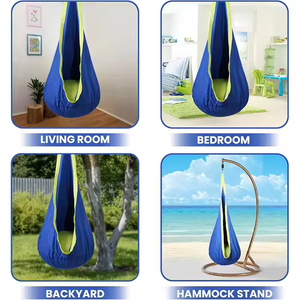 Baichuang Chất lượng cao bông vải võng đu ghế bền trong nhà ngoài trời Cắm Trại Đi Bộ Đường Dài 1 người PVC Đệm trẻ em - Product Image 6