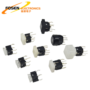 FOSEN 10mm Installieren Sie kleine 7,5*7,5 runde Druckknopf beleuchtete Schalter 12v mit rot blau LED beleuchtete taktile Schalter TS-2012 - Product Image 1