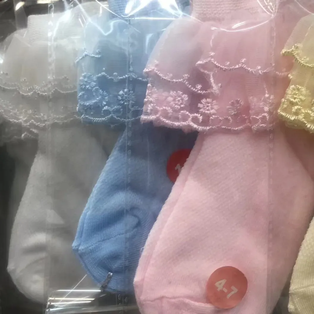 Nouveau modèle personnalisé Chaussettes d'été minces en dentelle à la mode Chaussettes à dentelle à la cheville pour femmes enfants