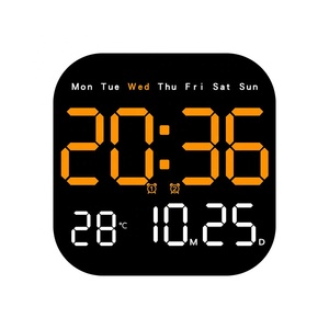 Großbild-LED Digitale Wanduhr Fernbedienung Wecker Schlafzimmer Tisch uhr Mit Temperatur kalender - Product Image 5
