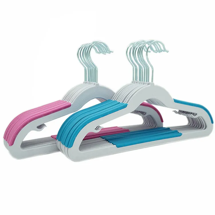 CHARISMA Crianças Cabides de Plástico Não-Slip Cabides 360 Gancho Giratório Proteger Collar Space Saving Para Crianças Infantil/Criança Calças Co