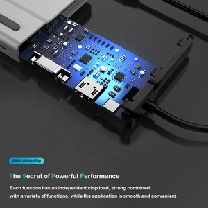 14 in 1 porta multipla VGA SDTF USBA RJ45 PD HDMI USB C adattatore Hub caricatore supporto da tavolo Dock Station supporto di ricarica - Product Image 5