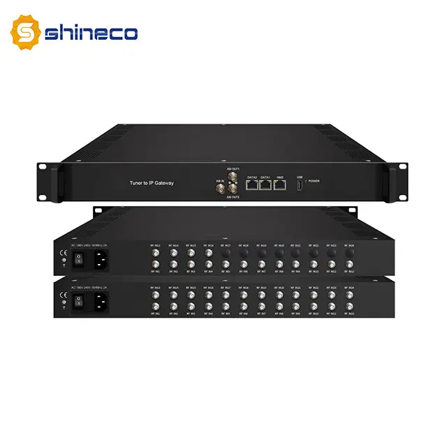 24-портовый гигабитный коммутатор Ethernet 24 DVB-S2/DVB-S2X тюнер для IP-шлюза