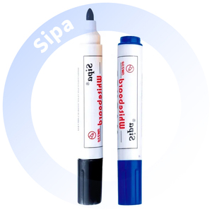 SIPA SW238/SW239 Anpassbarer Logo Whiteboard Marker mit flacher Pinsels pitze Shorter Barrel Bullet Chisel Nib Round Barrel - Product Image 1