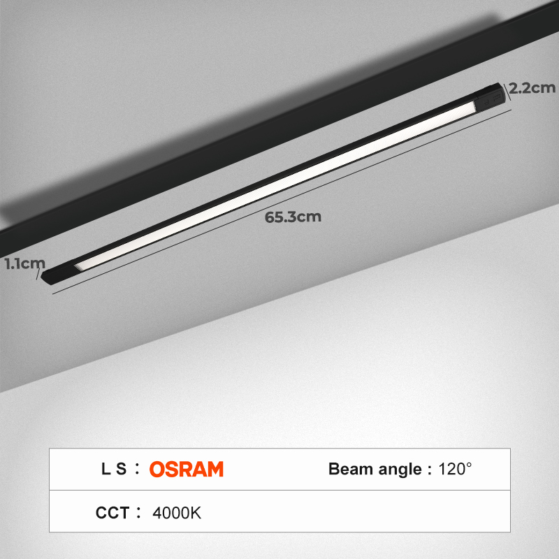Gn/floodlight 653mm 20W สีดำ