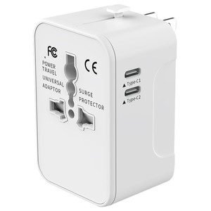Cargador y adaptadores de viaje universales multifunción para uso de EE. UU., Reino Unido, UE, AUS con 1 cargador rápido de Puerto USB 2 tipo C - Product Image 3