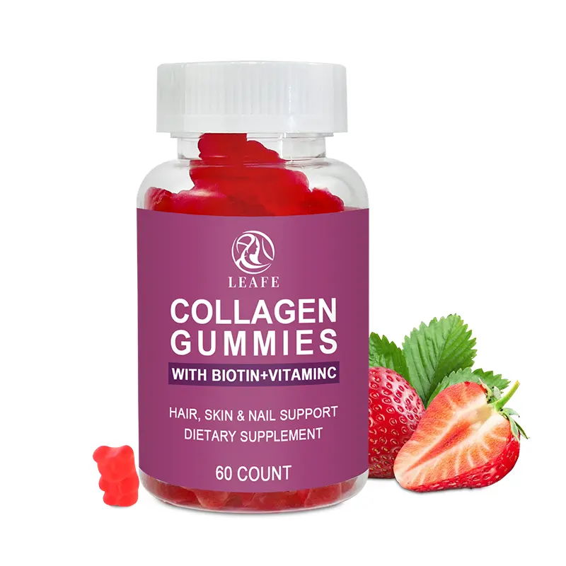 Groothandel Beste Gummies Gehydrolyseerd Collageen En Biotine Gummies Vitamine Voor Haar Huid & Nagels