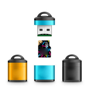 适用于USB微型SD/tf卡读卡器USB 2.0迷你手机存储卡读卡器高速usb适配器，适用于笔记本电脑配件 - Product Image 2