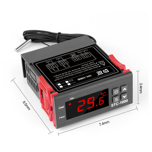 Termostato termorregulador LED Digital para incubadora, controlador de temperatura, relé de 10A, STC-1000 de refrigeración de calefacción, 12V, 24V, 72V, 220V