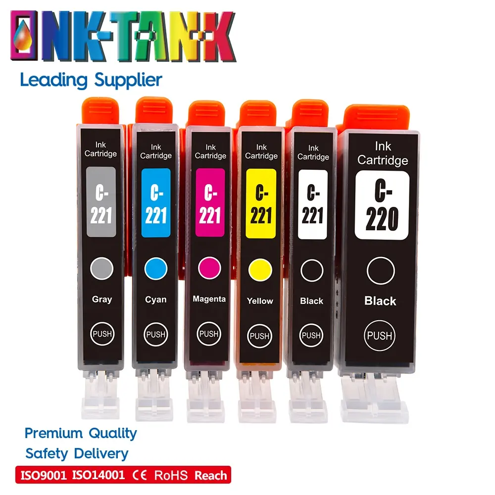 INK-TANK PGI-220 PGI 220 CLI 221 XL CLI-221 kompatible InkJet-Tinten patrone für Canon PIXMA IP4600 MP980 MP620 MP560 Drucker