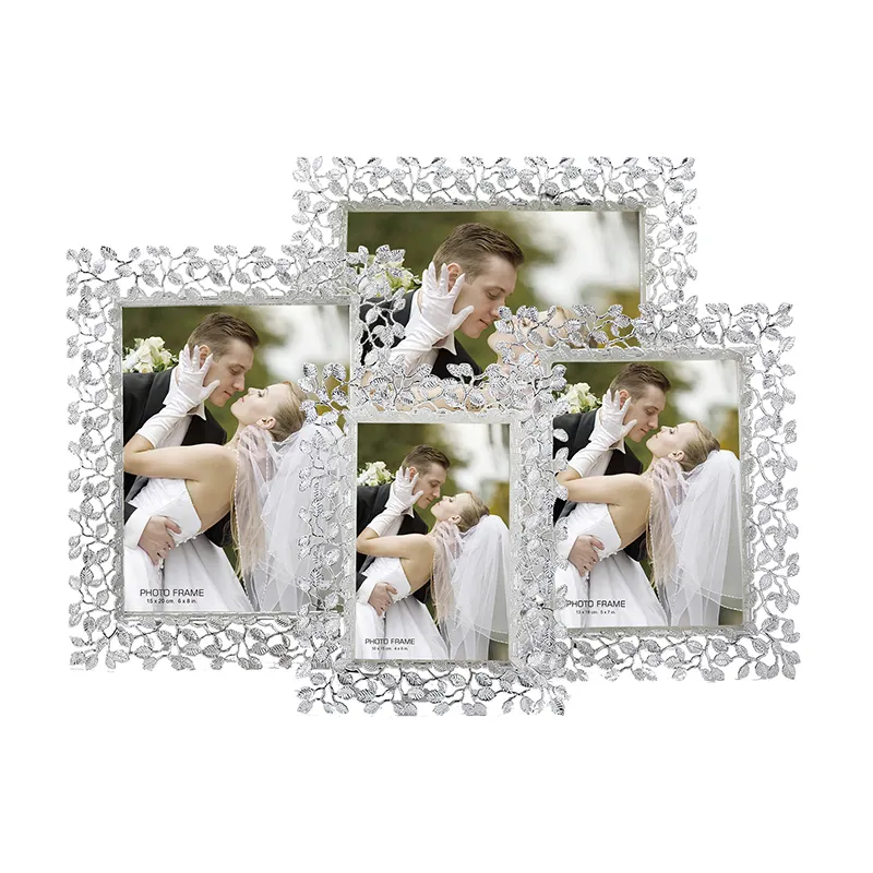 Silver Plated Photo Frame Zinc Alloy Frame Picture Frames 4x6 Bulk