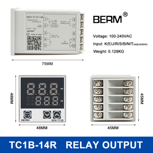 Controlador de temperatura inteligente PID SSR, relé de estado sólido de salida/termostato de salida de relé