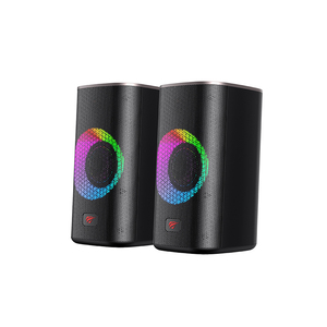 SK212 Havit Bt V5.0 müzik kutusu RGB LED renkli ışıklar PC bilgisayar taşınabilir kablosuz 2.0 masaüstü hoparlör - Product Image 1