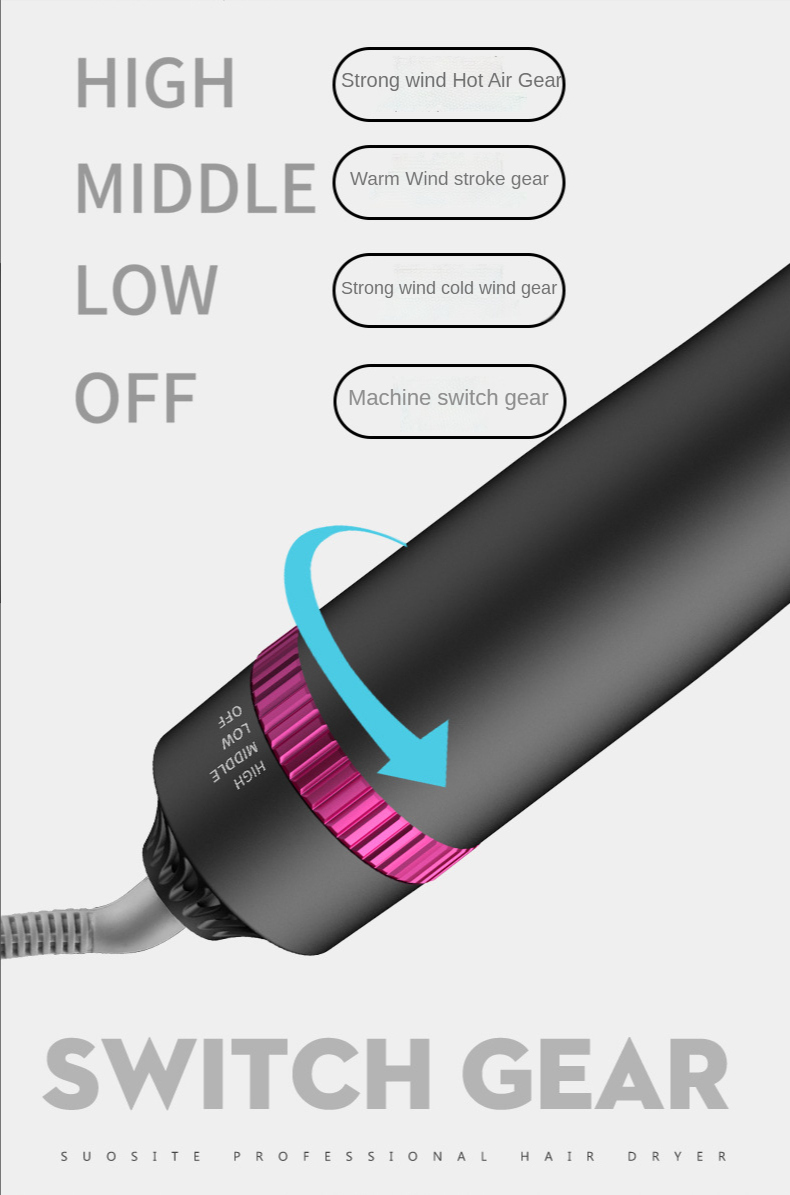 2022 New Arrival Blow Hair Straightener Curler Comb One Step Hair Dryer For Beauty Salon Household