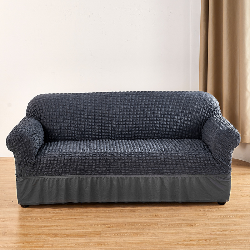 Gasa burbuja falda dobladillo-gris oscuro