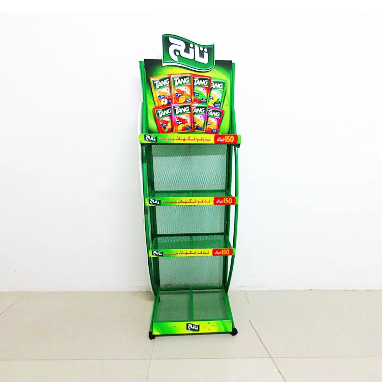 Supermercato Rack espositore in cartone personalizzato metallo moderno frutta verdura espositore negozio Superma 3 strati forte