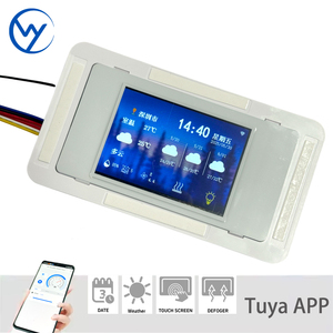 12V 5A 60W Tuya WIFI LEDライトCCT調光タッチセンサースイッチミラーLCDタッチセンサー時間と天気温度表示付き - Product Image 1