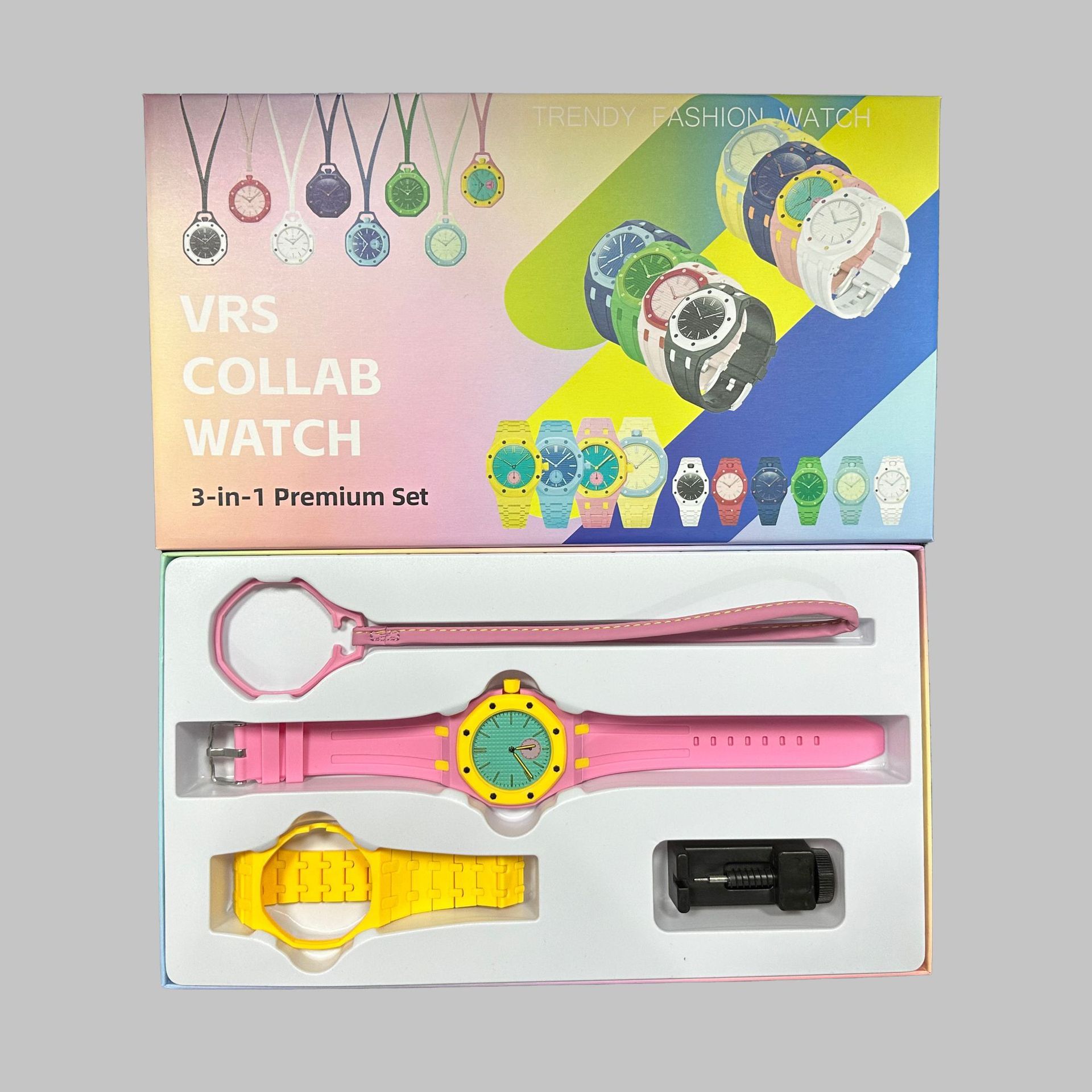 Five-piece set-pink and yellow
