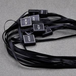 Custom 3D Embossed Brand Name Logo Garment Hangtag <strong>String</strong> <strong>Loop</strong> Plastic Seal <strong>Tag</strong> Sustainable <strong>Hang</strong> <strong>Tag</strong> <strong>String</strong> Lock - Product Image 6