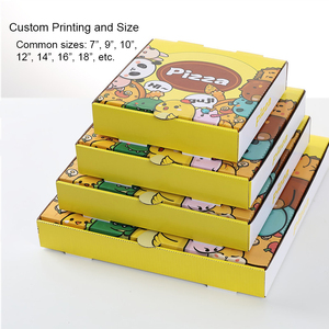 Toptan fiyat özel baskılı büyük Kraft oluklu kağıt Pizza kutusu paketi karton götürmek gıda ambalaj Pizza kutuları toplu - Product Image 1