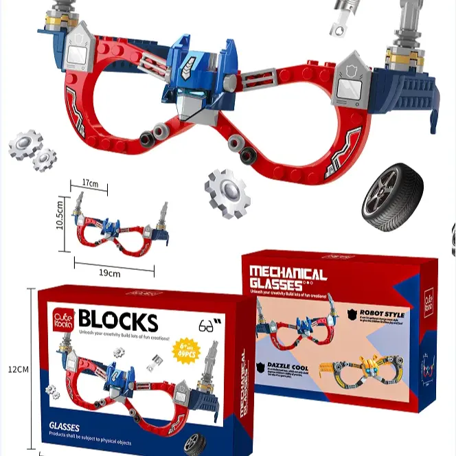 Blocs de construction à petites particules Lunettes OptimuPrime Jouets de construction Jouets de bricolage