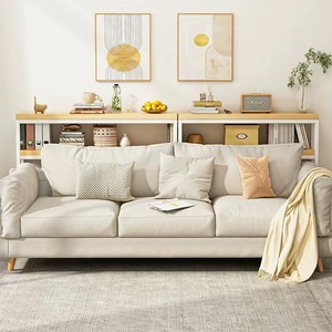 İki raflı konsol masa bilgisayar masasının yanında ahşap Modern giriş salonu dar - Product Image 3