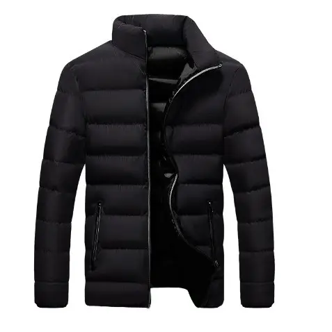 プラスサイズのパッド入りジャケット男性冬のパーカー厚いジャケットファッションスタンドカラーパーカーウォームコート男性屋外アウター
