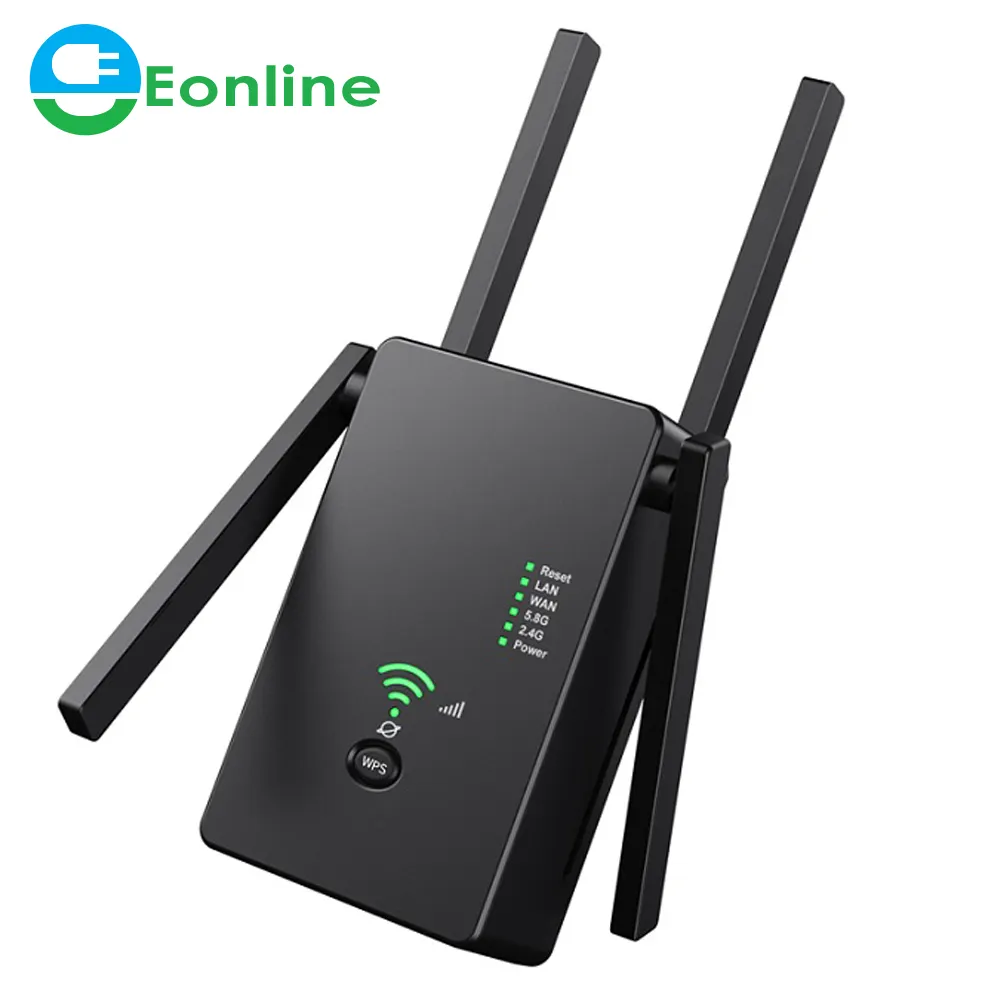 EONLINE WiFi Repeater Extender WAN Wifi Router Dual Brand 2.4G 5.8Ghz 1200Mbps amplificatore Wi-Fi 5Ghz LAN Wi Fi Singal Booster