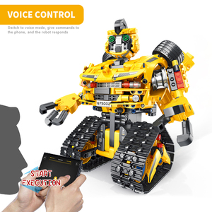 2,4G STEM Robot rastreado Stunt Car Kid DIY montaje educativo programación APP Control remoto Robot juguete juego de bloques de construcción