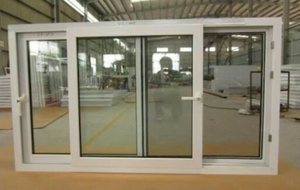 Modern buzlu şeffaf UPVC/PVC çift camlı kaymak sürgülü cam 3 parçalar küçük kemer ev sürgülü pencereler daire için - Product Image 2