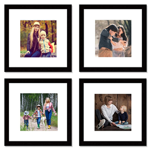ชุดกรอบรูปสีดํา 12x12 กรอบรูปสี่เหลี่ยมพร้อมแผ่นรองจอแสดงผล รูปภาพ 8x8 หรือ 12x12 ไม่มีกรอบรูปแบบแผ่นรอง - Product Image 2