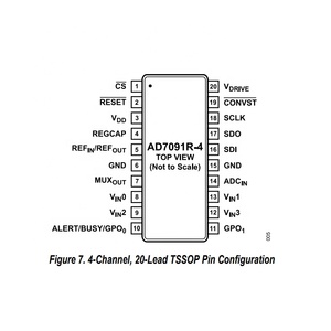 Dijital dönüştürücü IC 20-TSSOP Ultralow güç 4-Channel 12Bit SAR ADC IC çip AD7091R-4BRUZ için AD7091R-4BRUZ-RL7 12-Bit Analog - Product Image 2