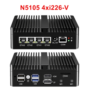 Personalizado Barebone Ubuntu Fanless Micro Mini PC 4*2,5G Puerto Lan N5105 N100 N5100 Mini Computadora Barato Mini PC - Product Image 5