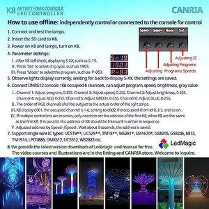 T8K musica + DMX CONSOLE ARTNET LED Controller programmabile IC Ws2811 Pixel Controller modulo per Pixel Light bar luce DJ Club