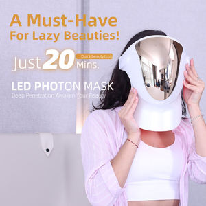 ใกล้บํารุงผิวอินฟราเรด PDT 3 สีโฟตอนนําใบหน้าคอร่างกายสีแดง LED บําบัดใบหน้าซิลิโคน LED มาส์กหน้า - Product Image 4